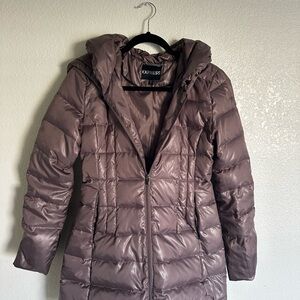 Express Women's Quilted Puffer Jacket - Mocha